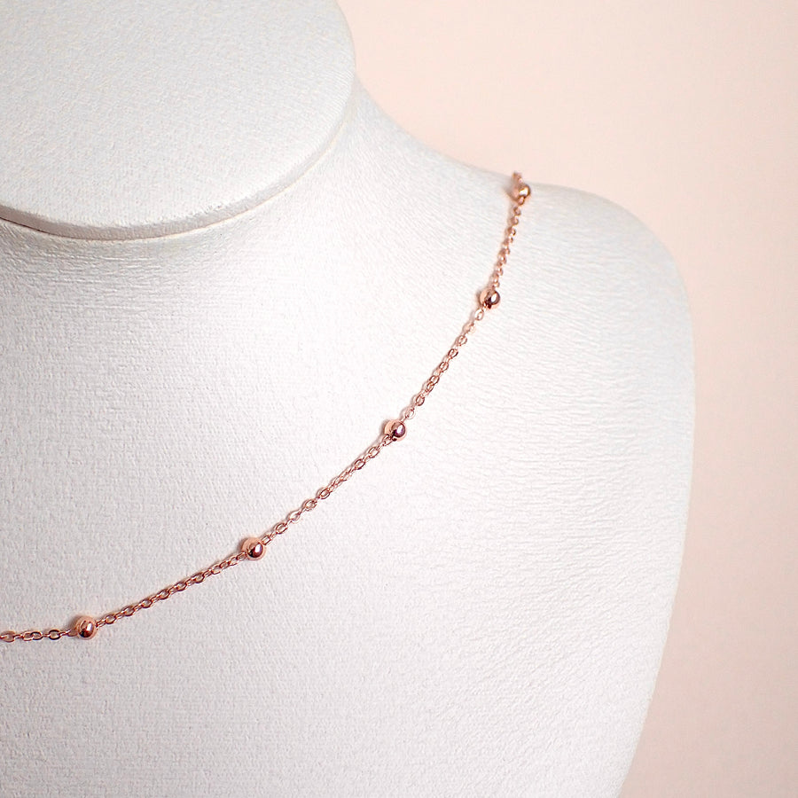 Charlotte Beaded Chain Necklace 925 Silver