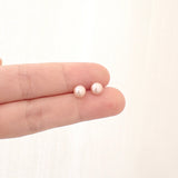 Yoga Freshwater Pearls Stud 925 Silver 4mm 5mm 6mm 7mm 8mm 9mm