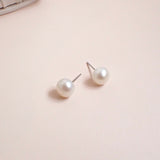 Yoga Freshwater Pearls Stud 925 Silver 4mm 5mm 6mm 7mm 8mm 9mm