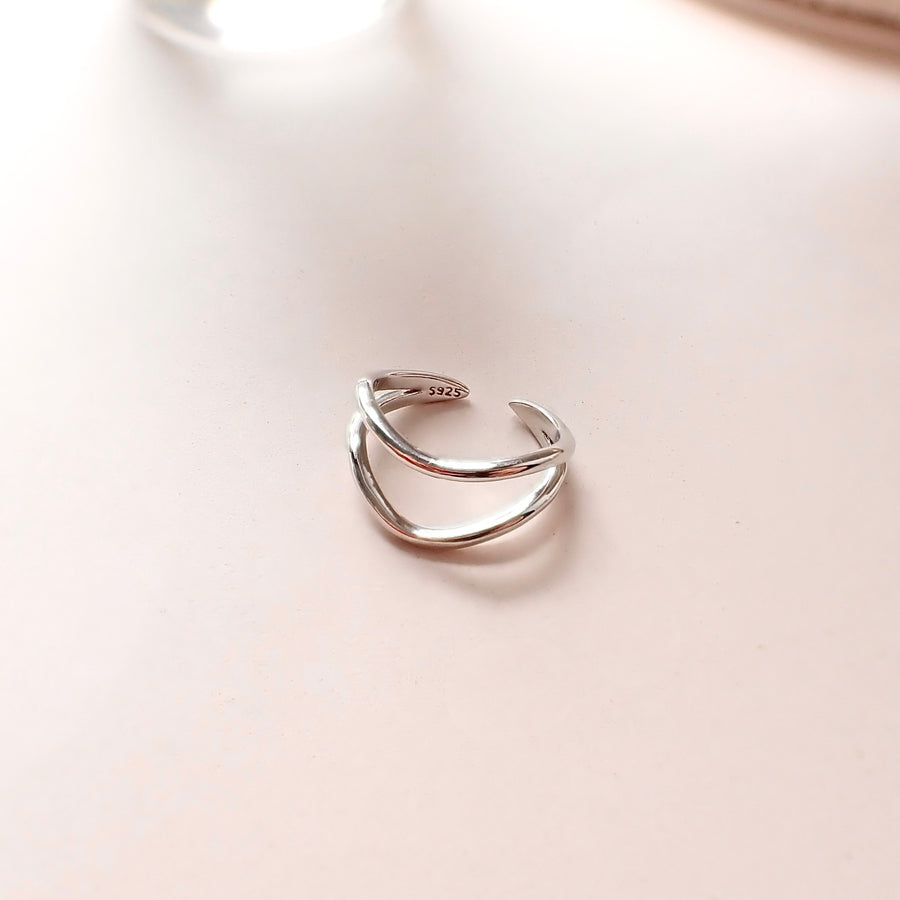 Domin Double Layered Ring 925 Silver