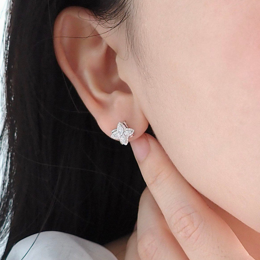 Spinning Clover Earrings 925 Silver