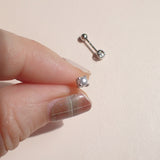 Dainty Pearl Barbell 925 Silver