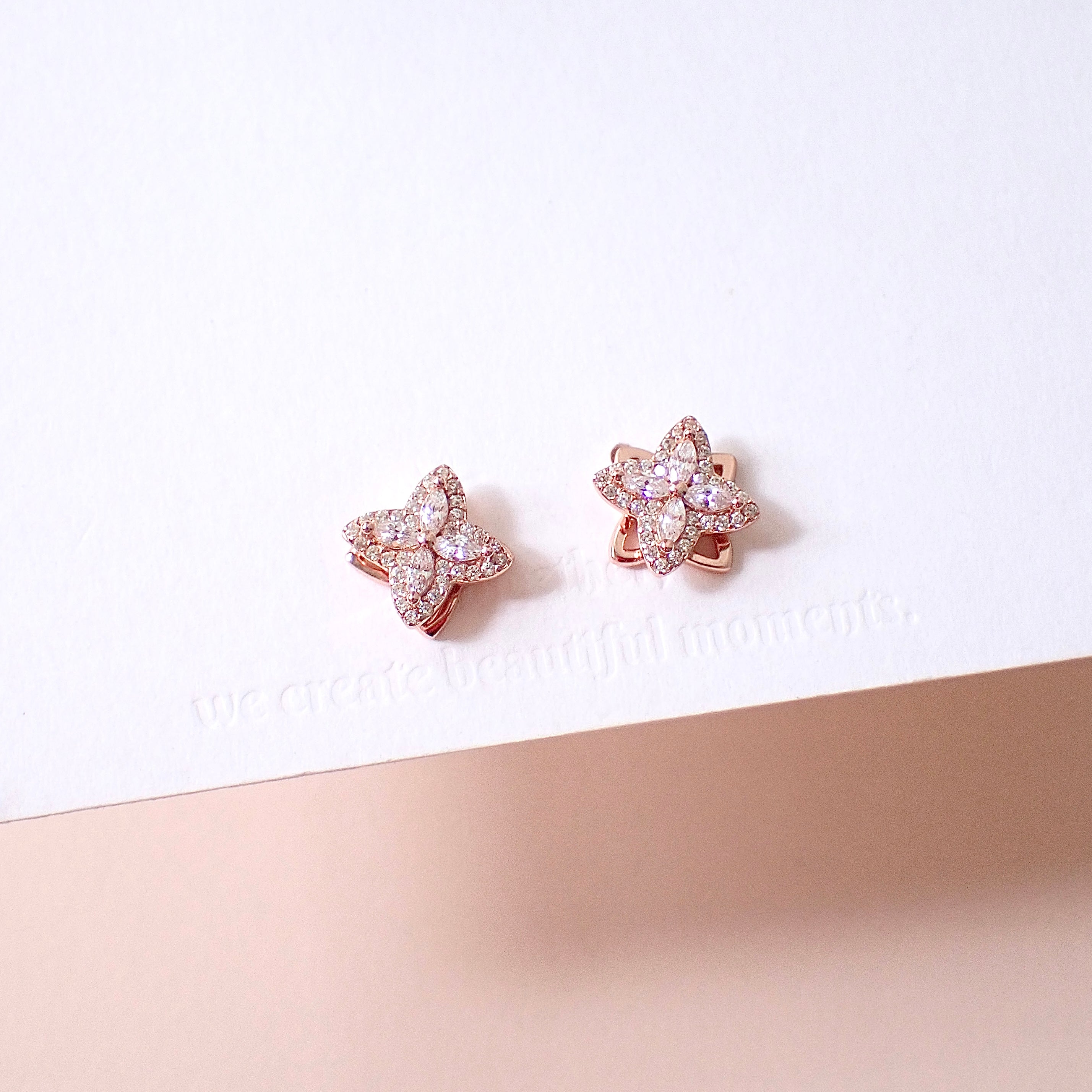 Spinning Clover Earrings 925 Silver