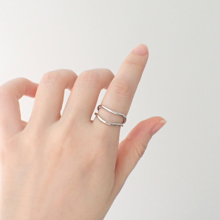 Domin Double Layered Ring 925 Silver