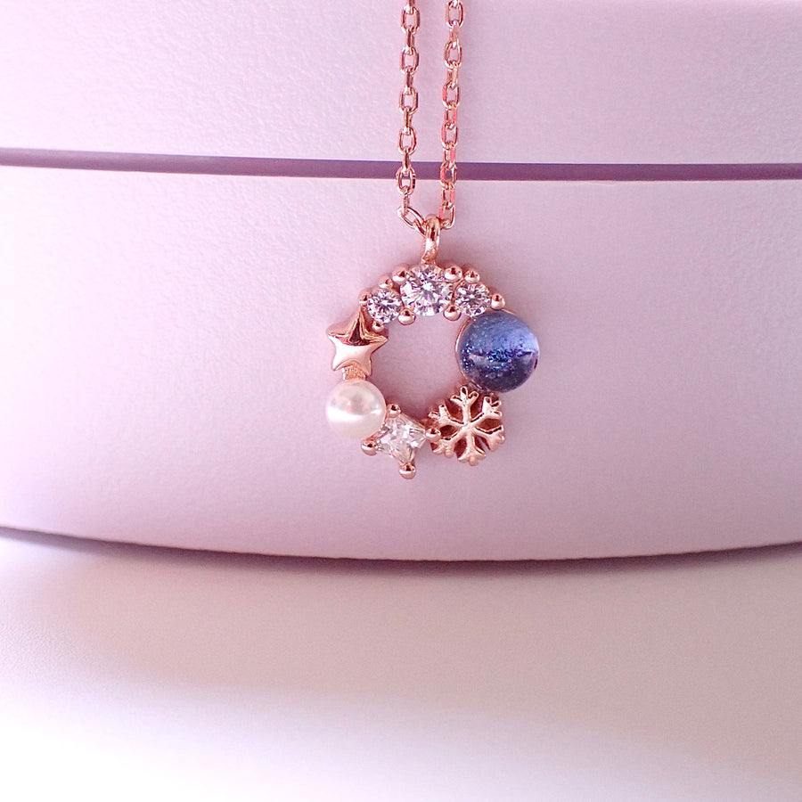 Winter Snowflake Necklace 925 Silver