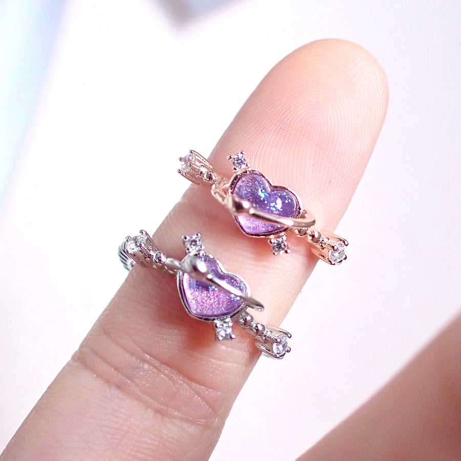 Aurora Heart Ring 925 Silver