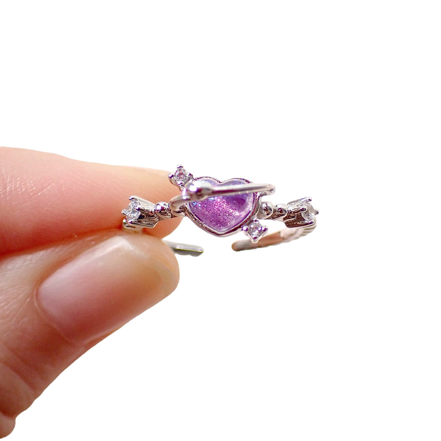 Aurora Heart Ring 925 Silver