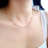 Charlotte Beaded Chain Necklace 925 Silver