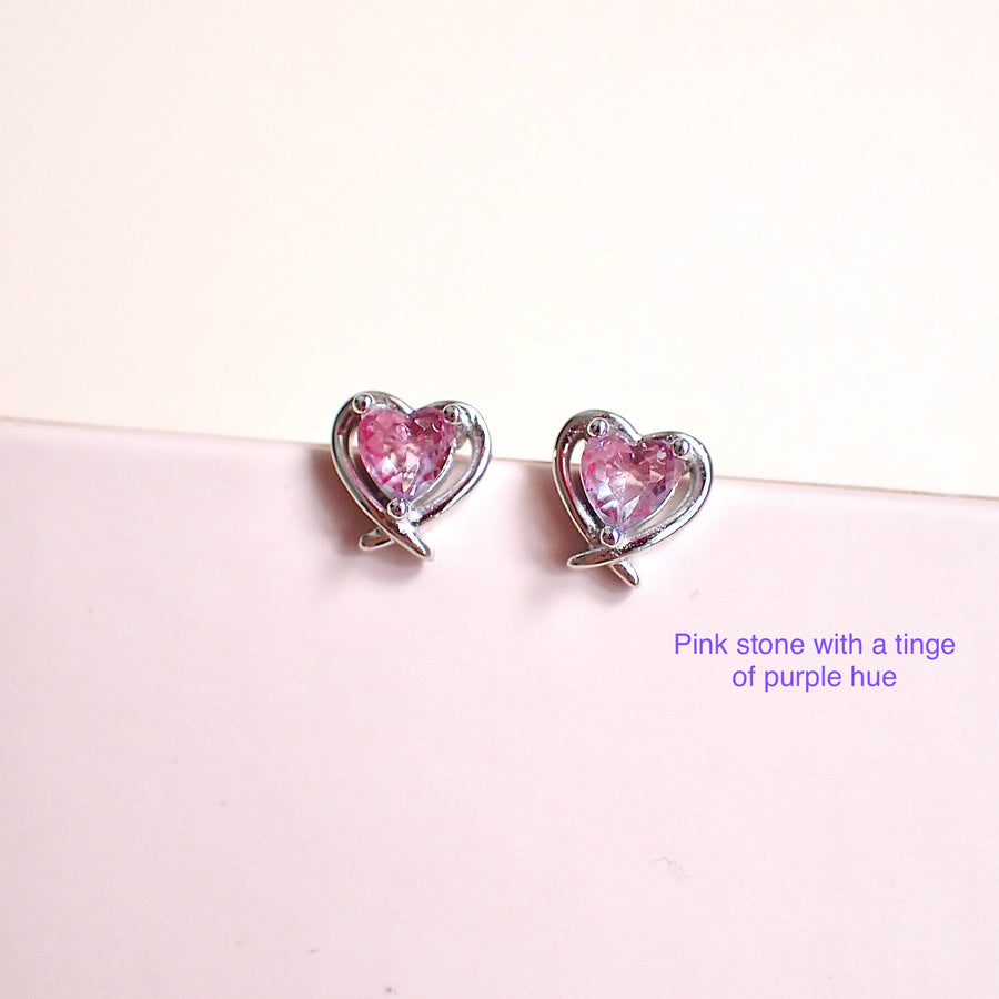 Kagi Heart Earstud 925 Silver