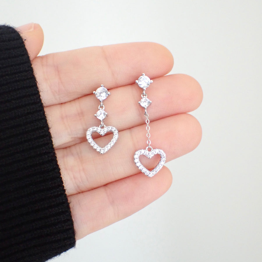 Christie Heart Earrings 925 Silver