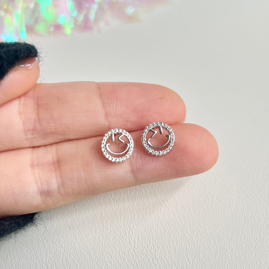Mini Smiley Stud 925 Silver
