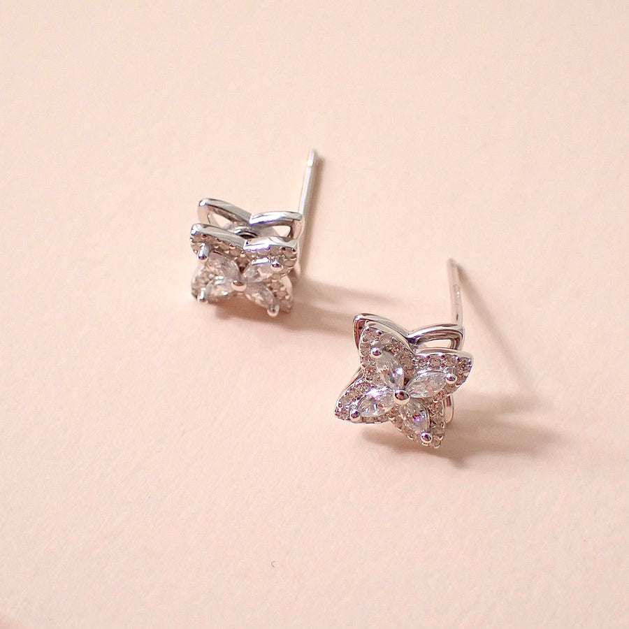 Spinning Clover Earrings 925 Silver