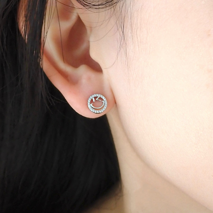 Mini Smiley Stud 925 Silver