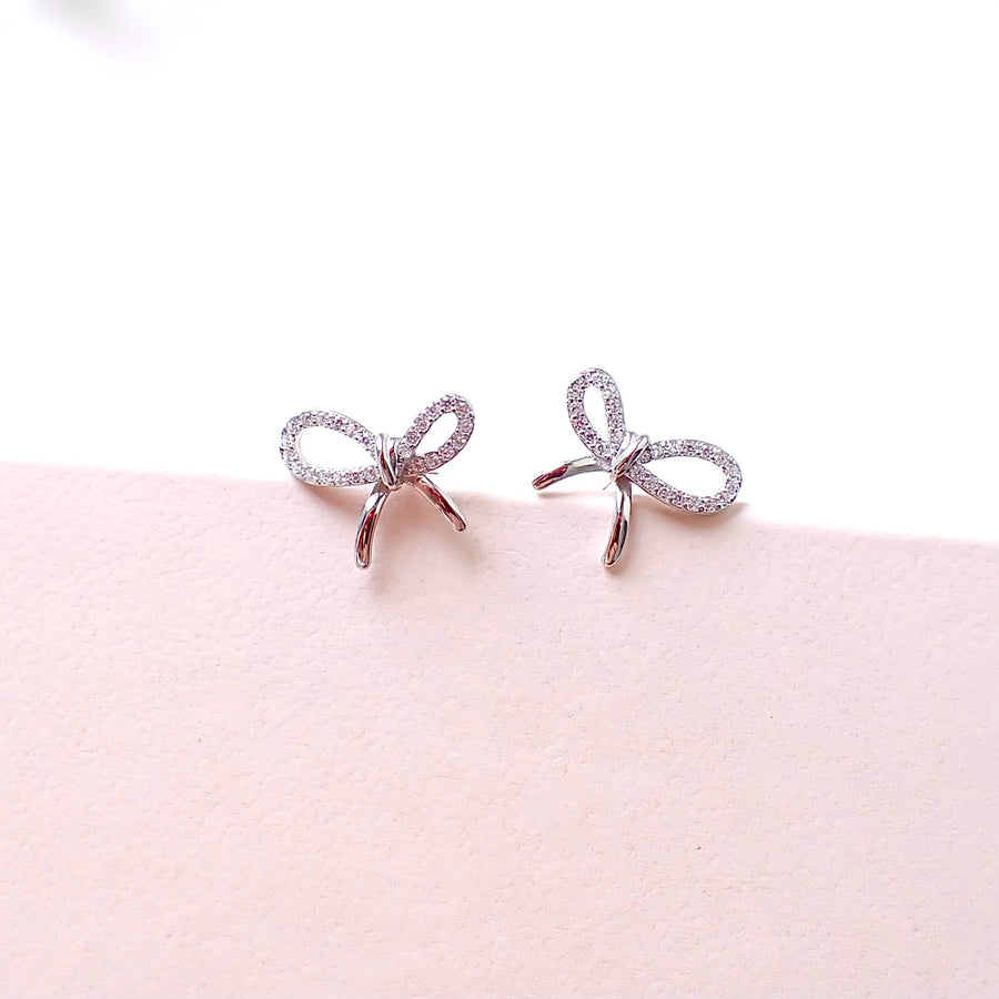 Cucu Ribbon Stud 925 Silver