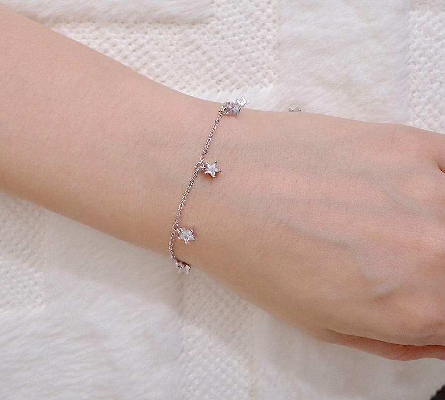 Dainty Star Bracelet 925 Silver