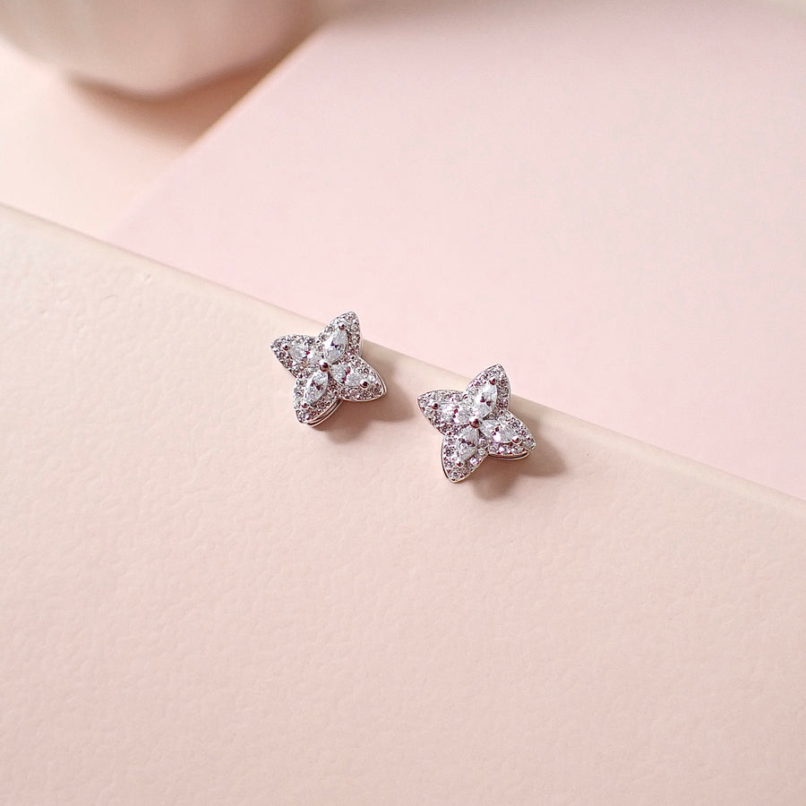 Spinning Clover Earrings 925 Silver