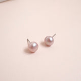 Yoga Freshwater Pearls Stud 925 Silver 4mm 5mm 6mm 7mm 8mm 9mm