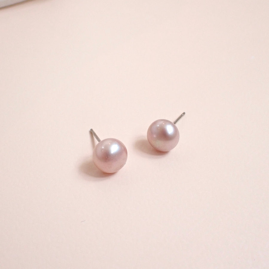 Yoga Freshwater Pearls Stud 925 Silver 4mm 5mm 6mm 7mm 8mm 9mm