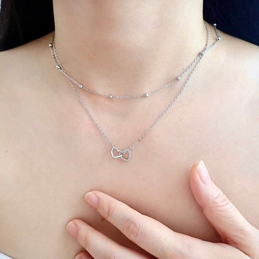 Charlotte Beaded Chain Necklace 925 Silver