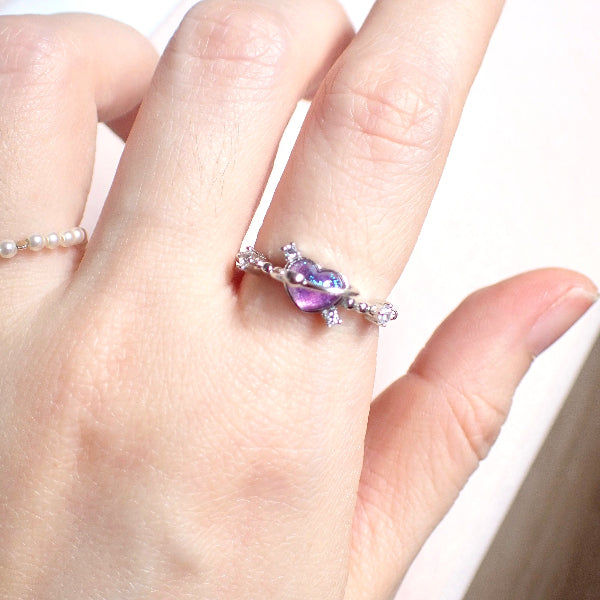 Aurora Heart Ring 925 Silver