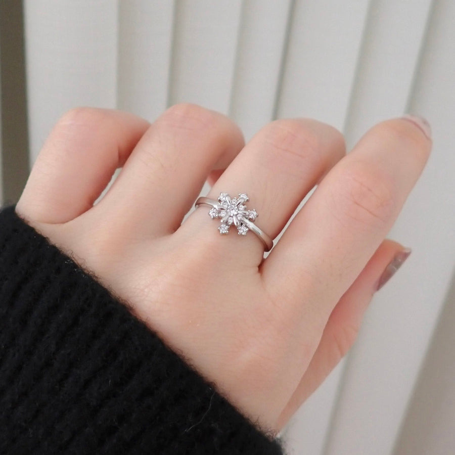Spinning Snowflake Ring 925 Silver