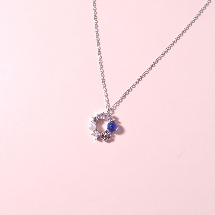 Winter Snowflake Necklace 925 Silver