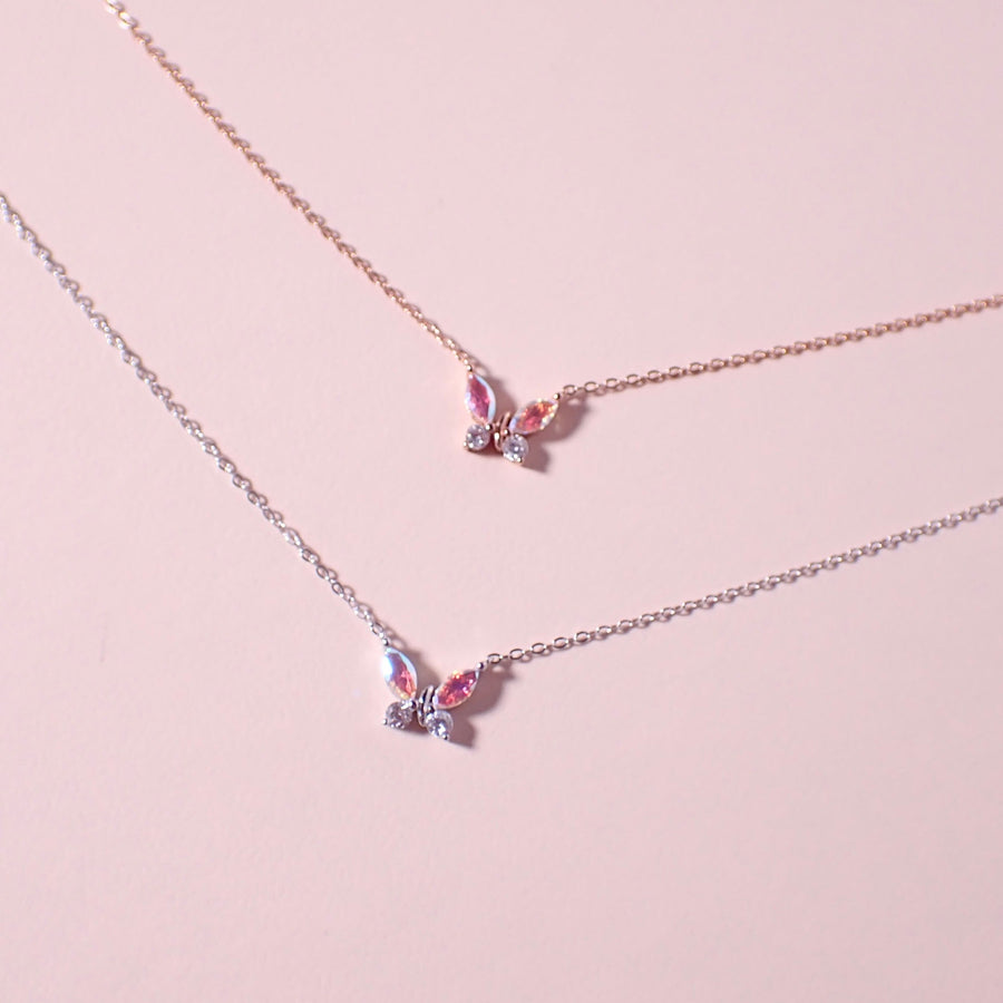Zera Sparkly Butterfly Necklace 925 Silver