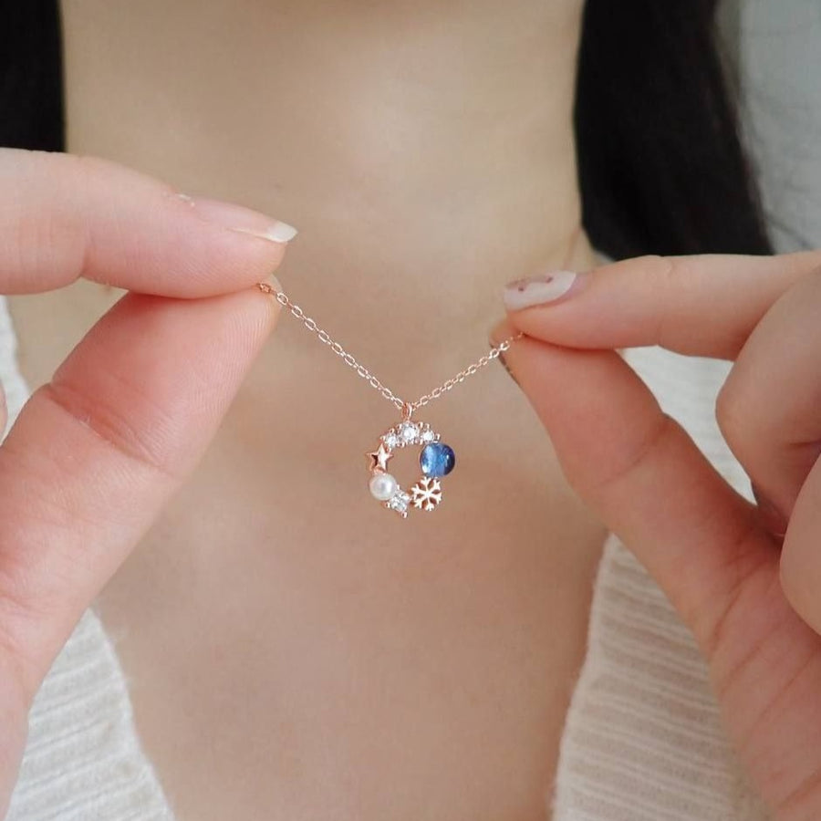 Winter Snowflake Necklace 925 Silver