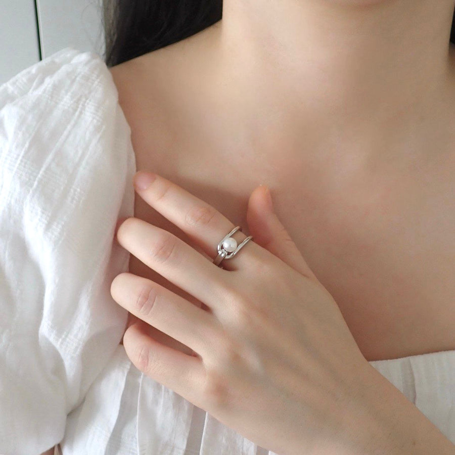 Nikki Pearl Ring 925 Silver