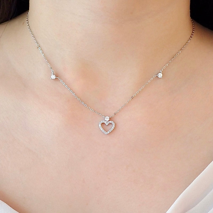 Christie Heart Necklace 925 Silver