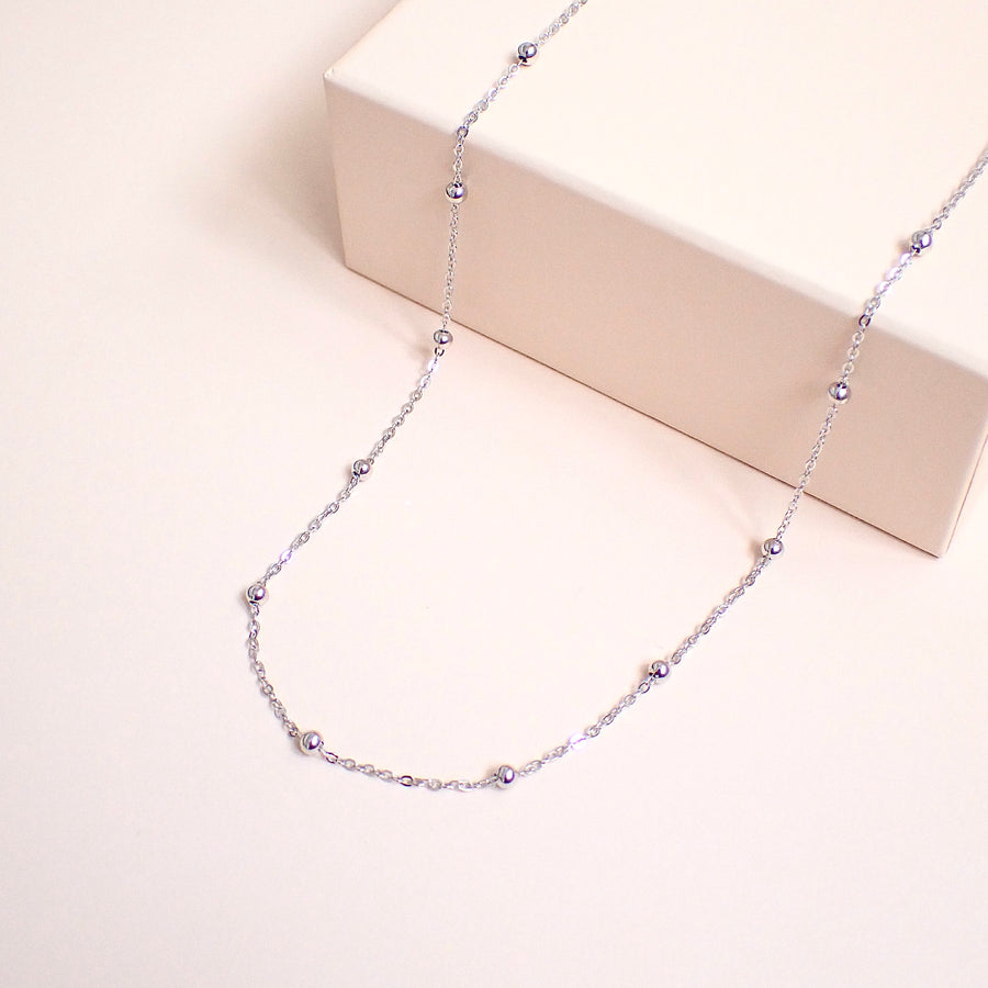 Charlotte Beaded Chain Necklace 925 Silver