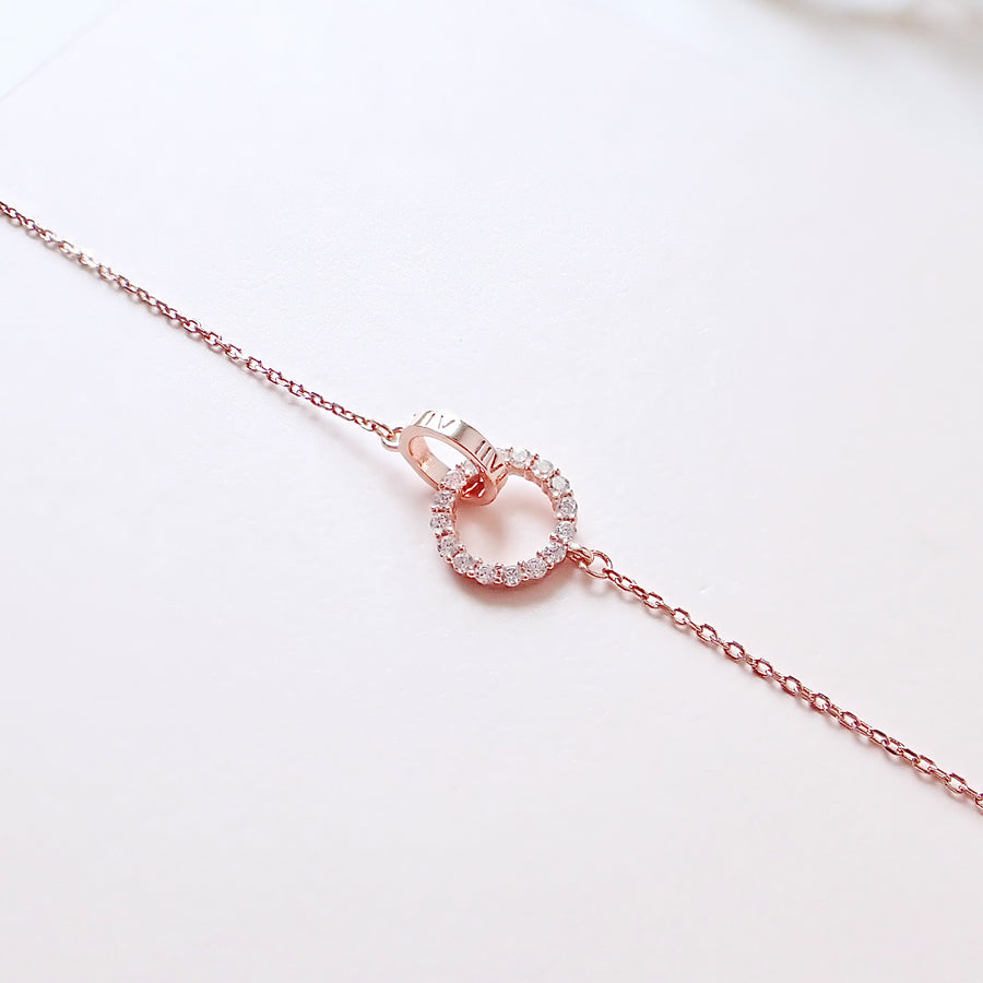 Double Ring Necklace 925 Silver