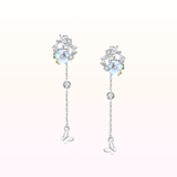 Aurora Flower Butterfly Two Ways Earrings 925 Silver