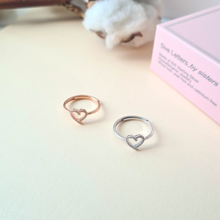 Suzi Heart Ring 925 Silver