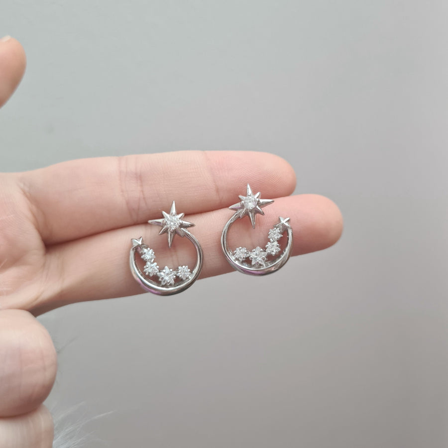 Tsuki Moon Earrings 925 Silver