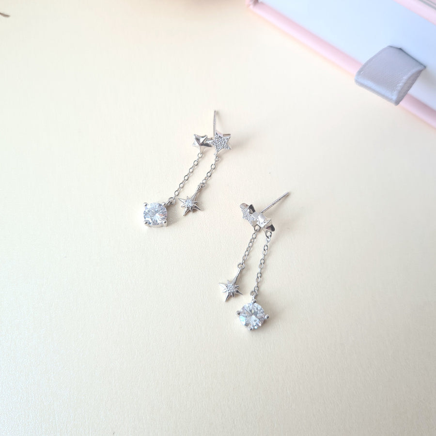 Stellar Dangling Earrings 925 Silver