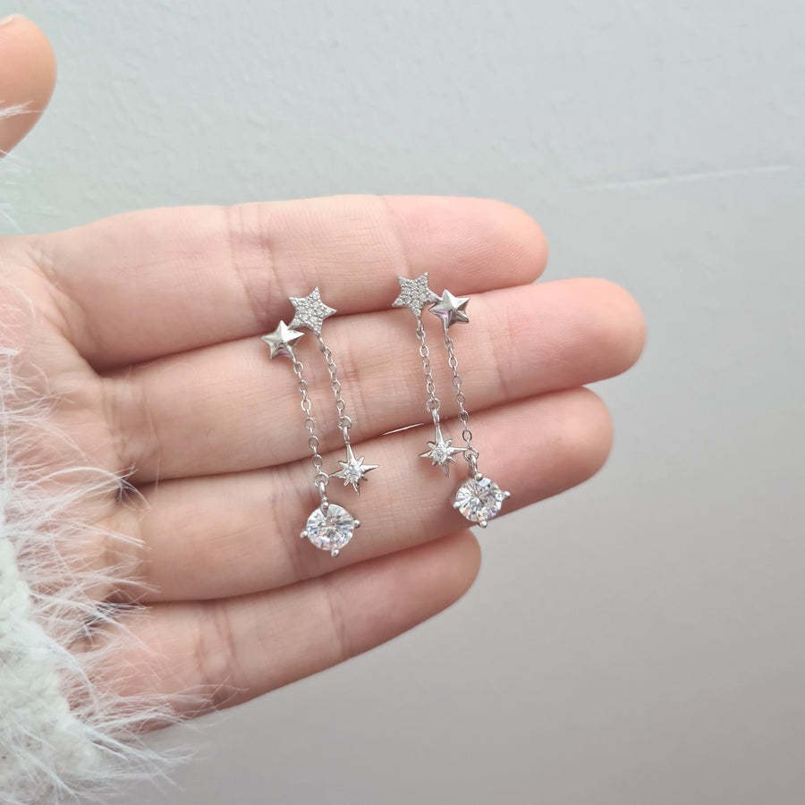 Stellar Dangling Earrings 925 Silver