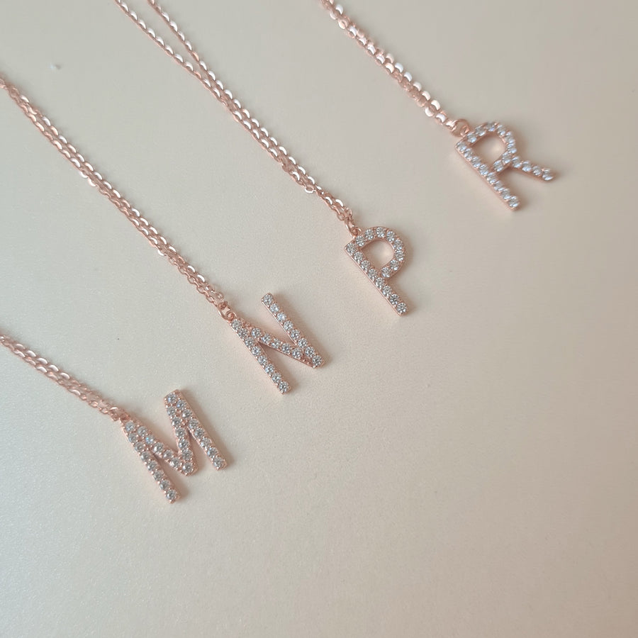 Initial Necklace 925 Silver
