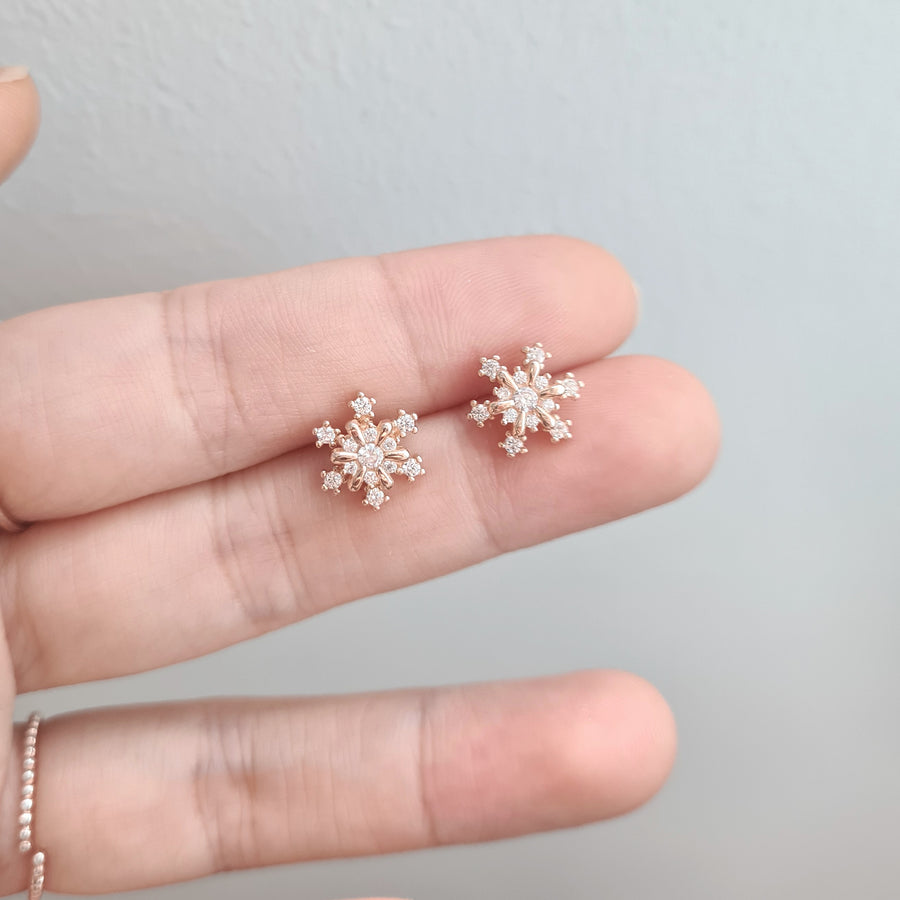 Spinning Snowflake Earrings 925 Silver