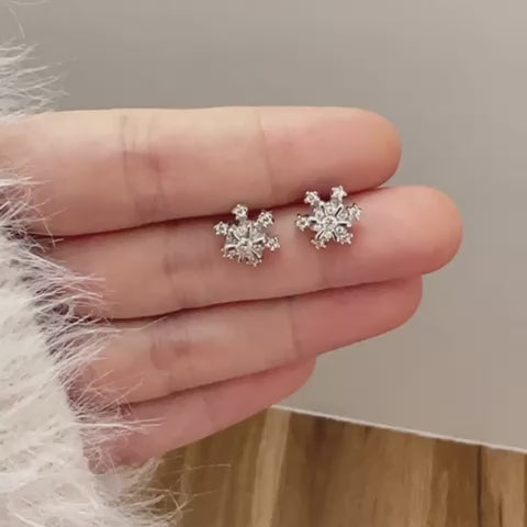 Spinning Snowflake Earrings 925 Silver