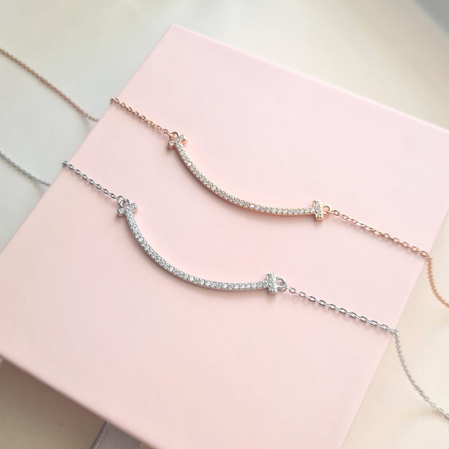 Litz Smiley Necklace 925 Silver