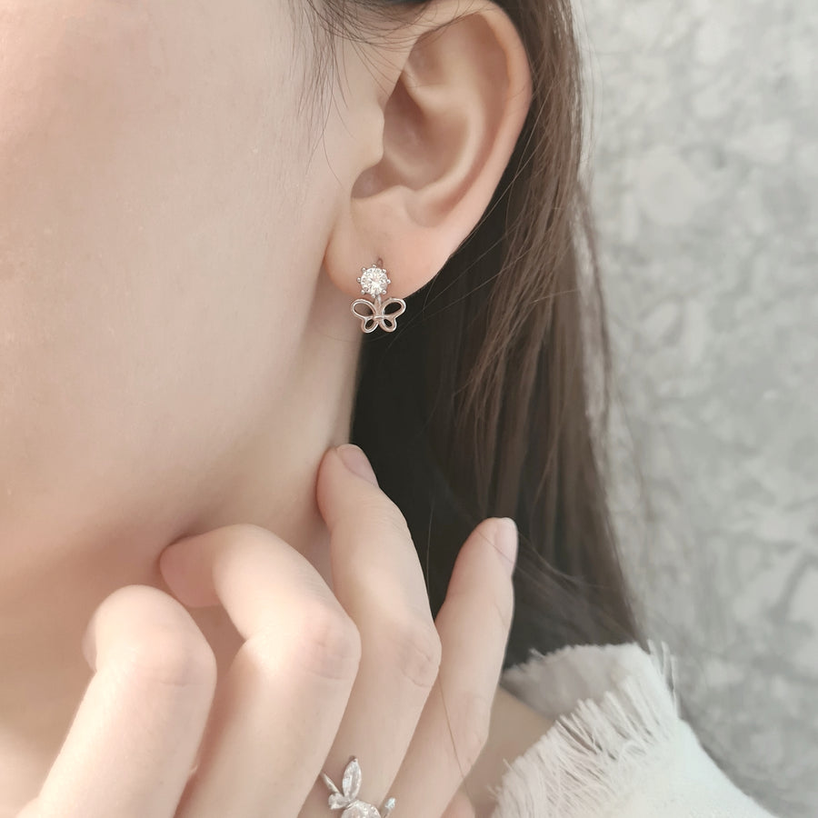Dainty Butterfly Huggies 925 Silver