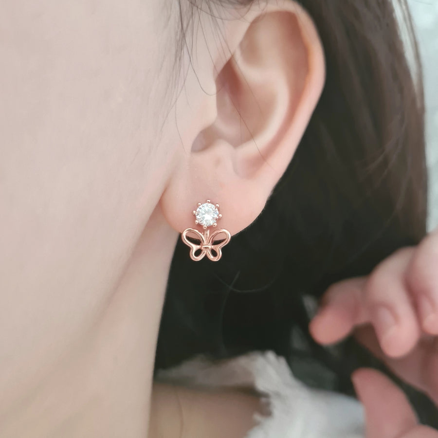 Dainty Butterfly Huggies 925 Silver