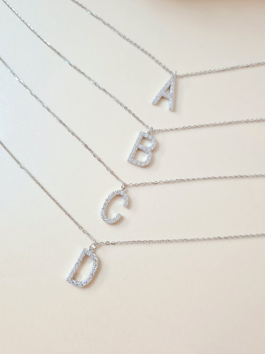 Initial Necklace 925 Silver