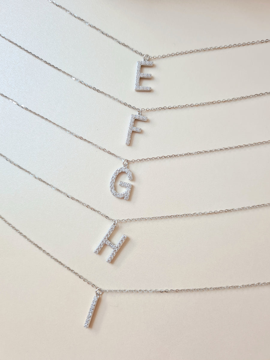 Initial Necklace 925 Silver