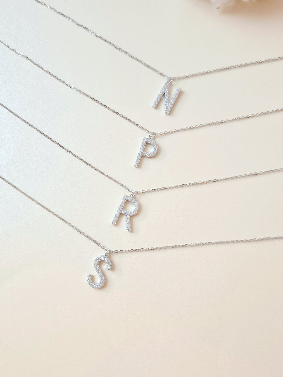 Initial Necklace 925 Silver