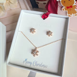 Spinning Snowflake Necklace 925 Silver