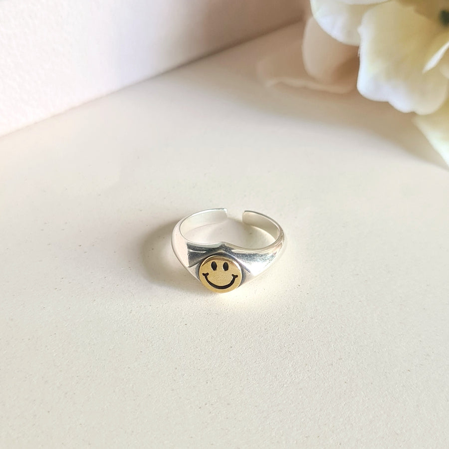 Jelo Smiley Ring 925 Silver