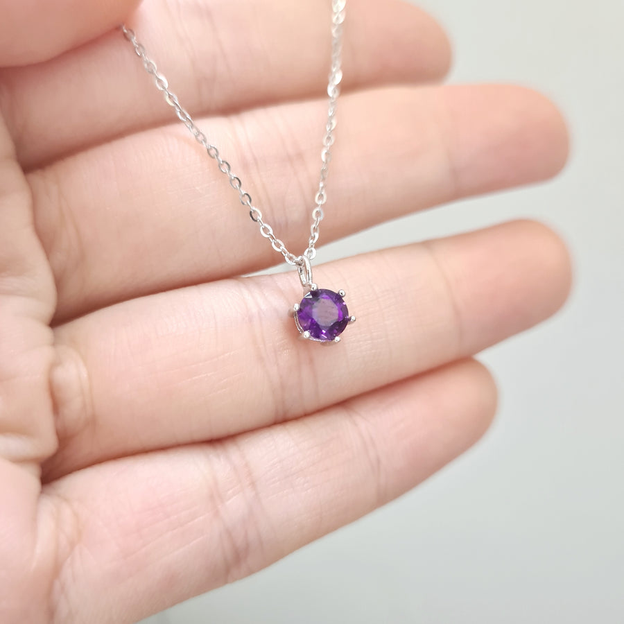 Birthstone Necklace 925 Silver