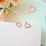 Cursive Heart Earstud 925 Silver
